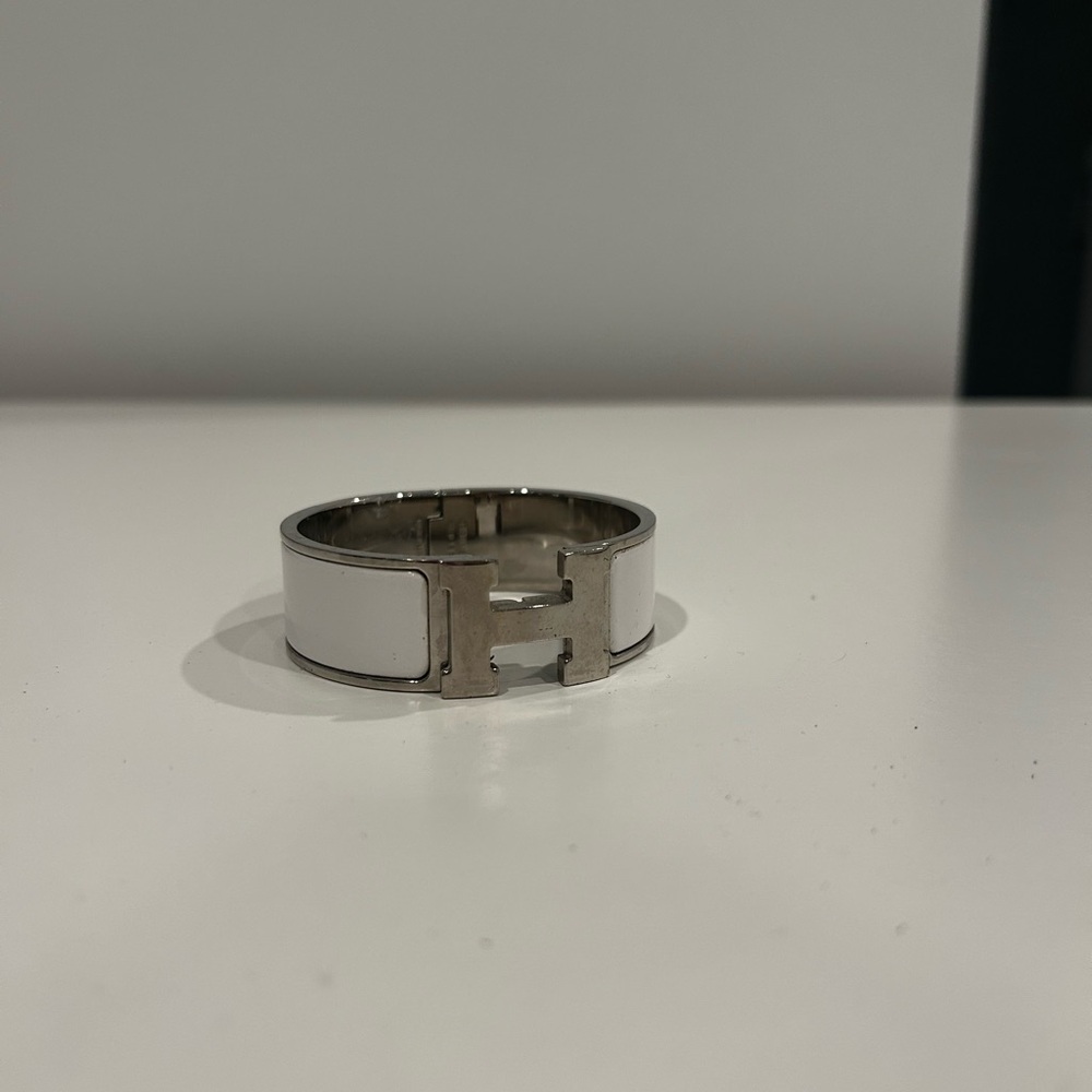 Hermes Silver Clic Clac H Bracelet